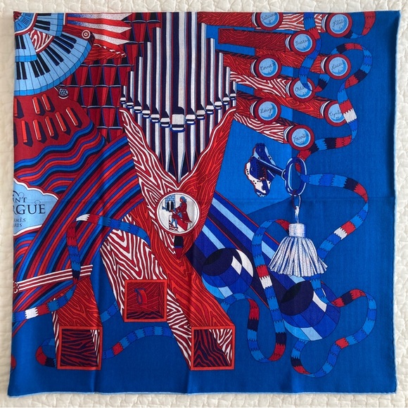 Hermes Point d’Orgue Cashmere Silk Shawl Scarf - Picture 9 of 16